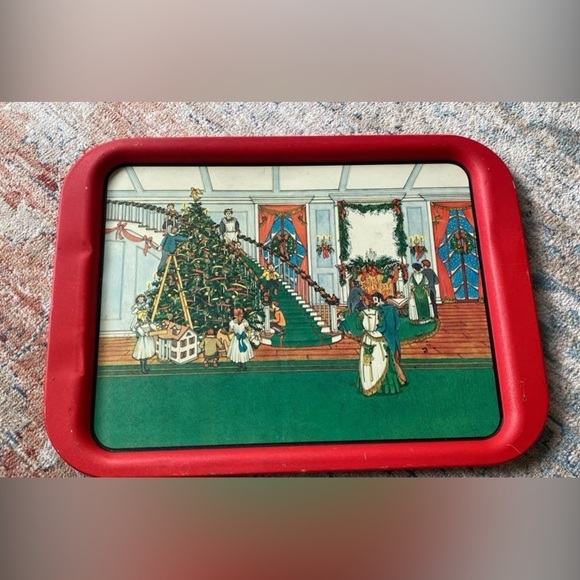 Polpourri Press Vintage Metal Christmas Tray - Picture 1 of 7
